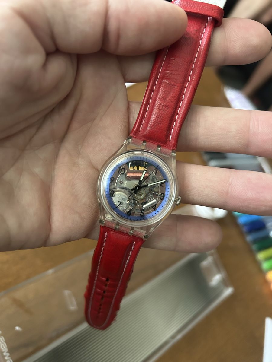 Swatch Smartwatch: Original Swatch Skeleton Uhr mit Lederarmband & Originalbox  – Usato da Uetendorf venduto da REhome 5