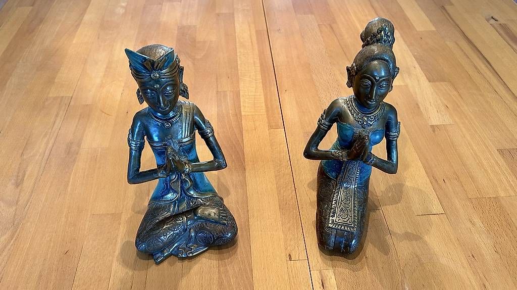 Statuette: Balinesische Messing-Figuren – Usato da Heerbrugg venduto da Mediabox