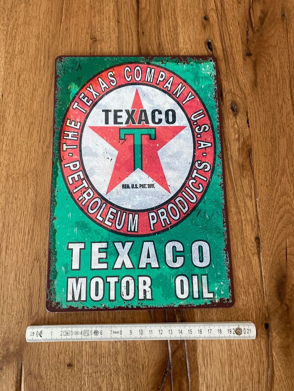 Texaco Insegne: Texaco Motor Oil Schild / 20x30 CM / neu!!! – Nuovo e nell'imballaggio originale da Bremgarten AG venduto da Eurotiz 1