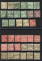 Lot Ziffermuster 1882-1908, meist schöne Voll-Stempel