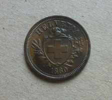 ++ 1 Rappen 1880, gute Erhaltung