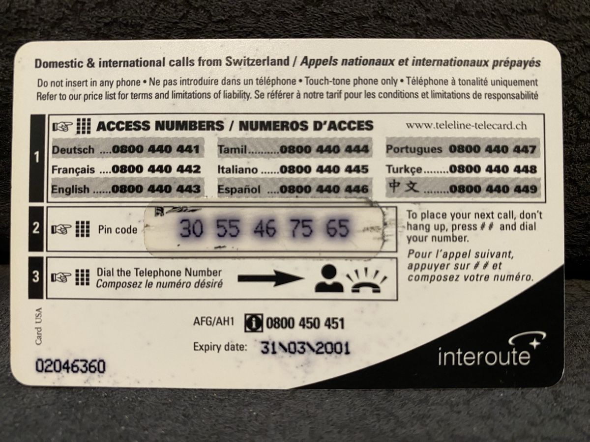 Telefon- & Taxkarten: Teleline – Gebraucht aus Lausanne von babacard10 1