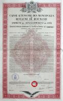 Caisse Autonome des Monopoles du Royaume de Roumanie - 1931