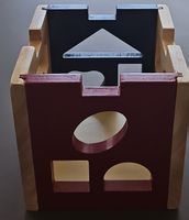 Holz Sortierspiel Würfel guter Zustand