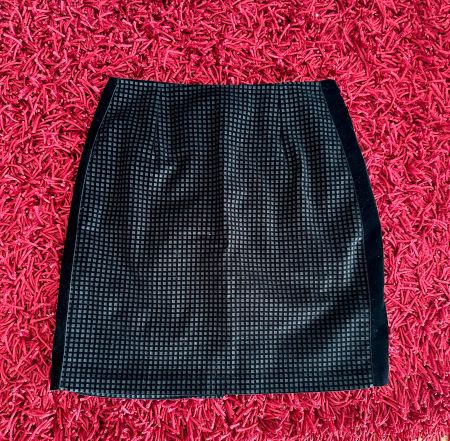 VERSACE Jeans Couture Samt Jupe schwarz, Gr. S/M