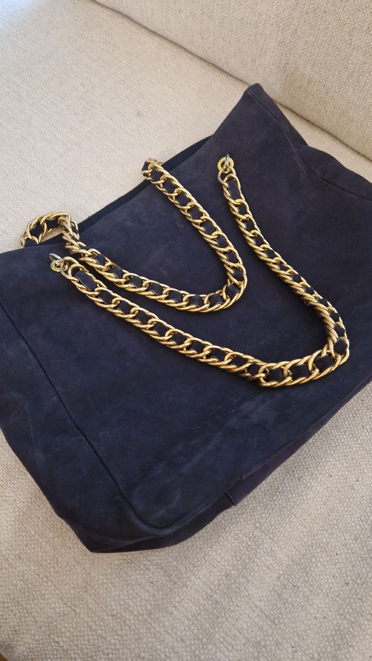 Borse da donna: sac cabas en velours bleu – Usato da Collombey venduto da Preloveditems 3