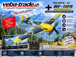 BF-109 Messerschmitt, Spw 400mm, RTF Komplett Set mit Gyro