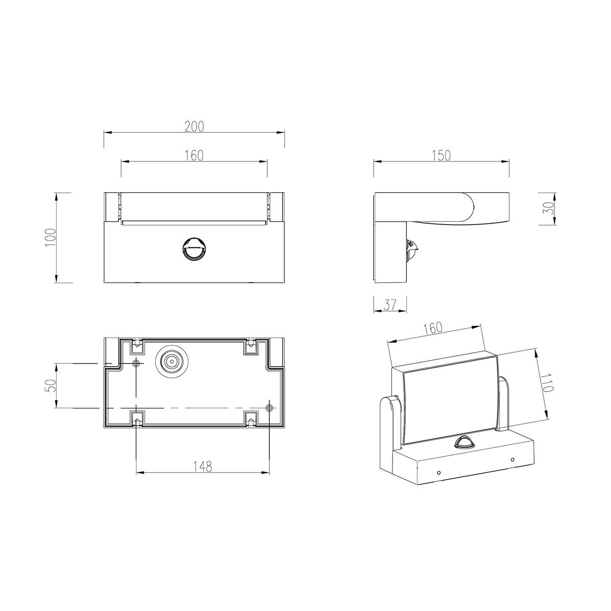 Lampade: Aussen Wandleuchte, IP54, 20 cm x 10 cm – Nuovo (secondo la descrizione) da Kreuzlingen venduto da Smart-Light 4