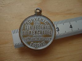 (W2) Schützenmedaillen Neuchâtel 1898 BR ( Richter 979a)
