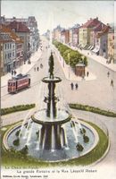 CHAUX - de - FONDS, le POD avec le tram et la fontaine
