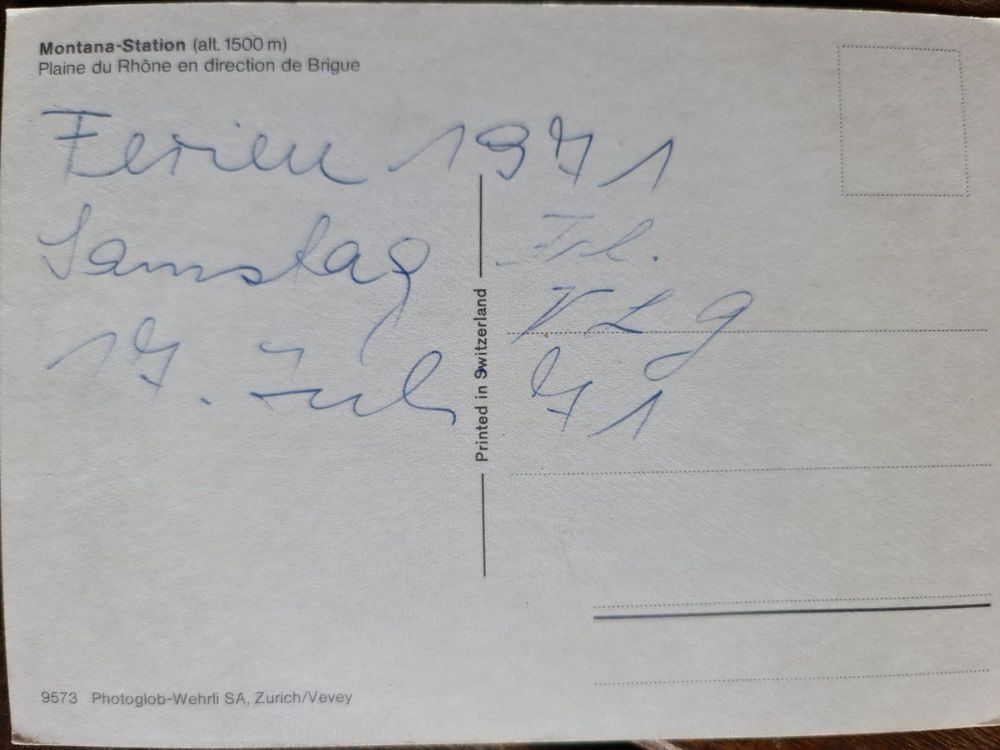Cartoline postali: Ansichtskarte Montana Station – Usato da Dintikon venduto da Vexi 1