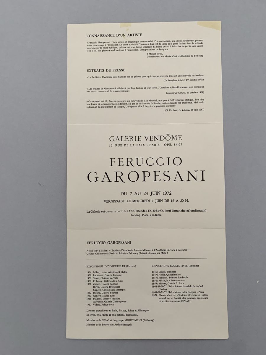 Gemälde: Schweizer Kunst - Ferruccio GAROPESANI (1914-1985) – Neu (gemäss Beschreibung) aus Düdingen von polytropon_5 9