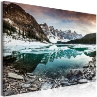 XL Wandbild 120x80 Landschaft See 🏔️ NEU - fertig gerahmt!