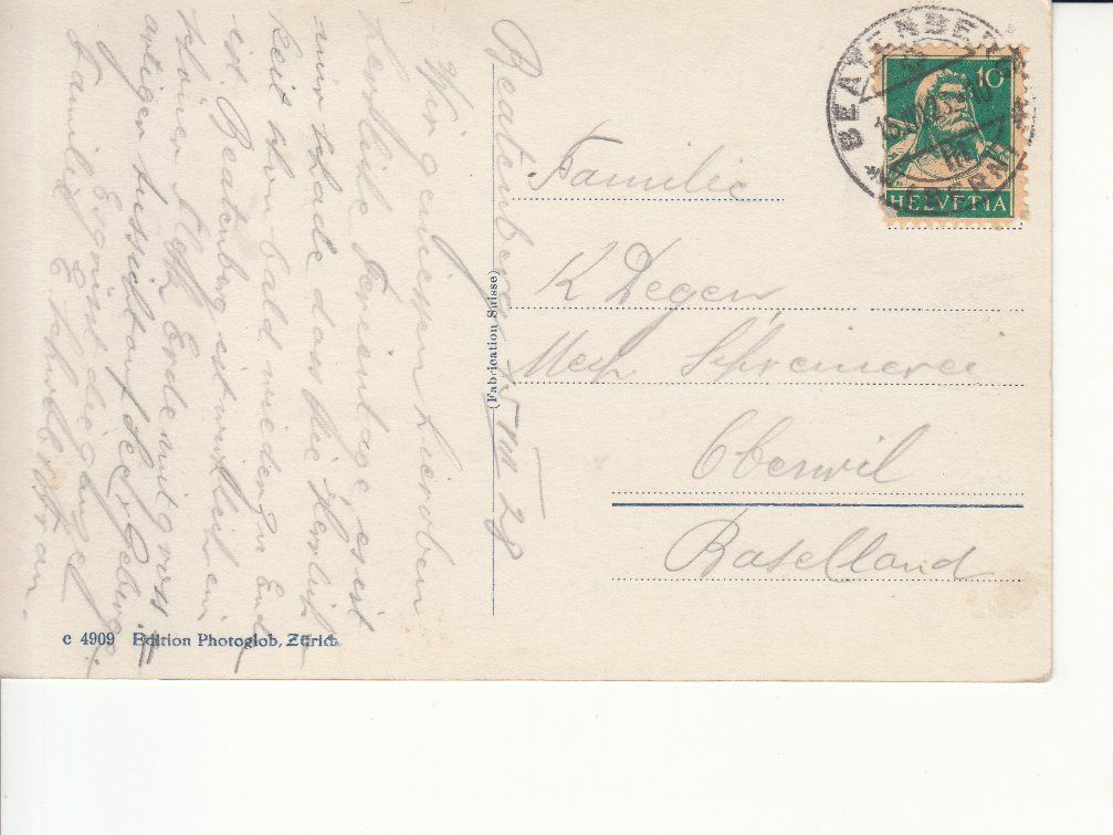 Ansichtskarten: Beatenberg 1923 – Gebraucht aus Bürglen TG von StampGraf 1