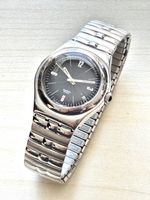 Swatch Damen Uhr Edelstahl Armband Zifferblatt schwarz gute