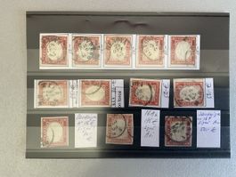 Briefmarken Sardinien Nr 16 40 Centesimi 11 Stück gestempelt