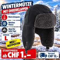 Warme Wintermütze Gr. L mit Ohrenklappen – ab CHF 1.–