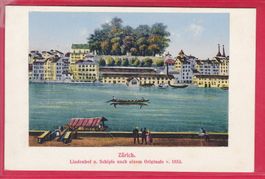 ZÜRICH, LINDENHOF UND SCHIPFE NACH EINEM ORGINALE VON 1853