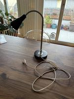 Schreibtischlampe Nachttischlampe schwarz silber