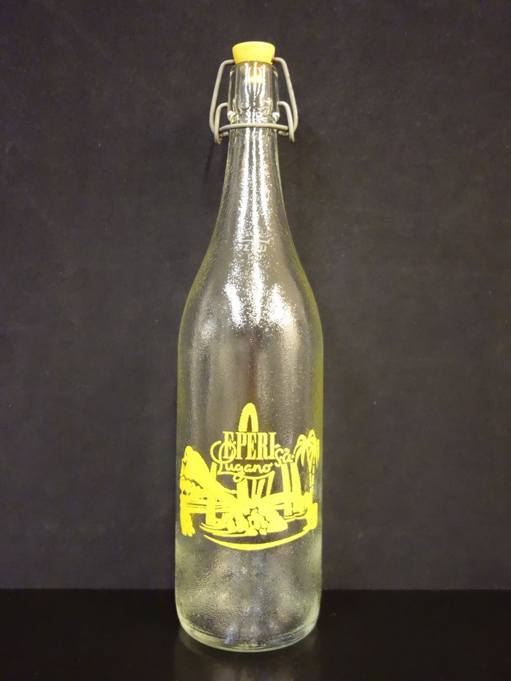 Bicchieri, Caraffe & Bottiglie: alte Flasche EMILIO E. PERI LUGANO 1969 – Usato da Kerzers venduto da Flaschenposten 1