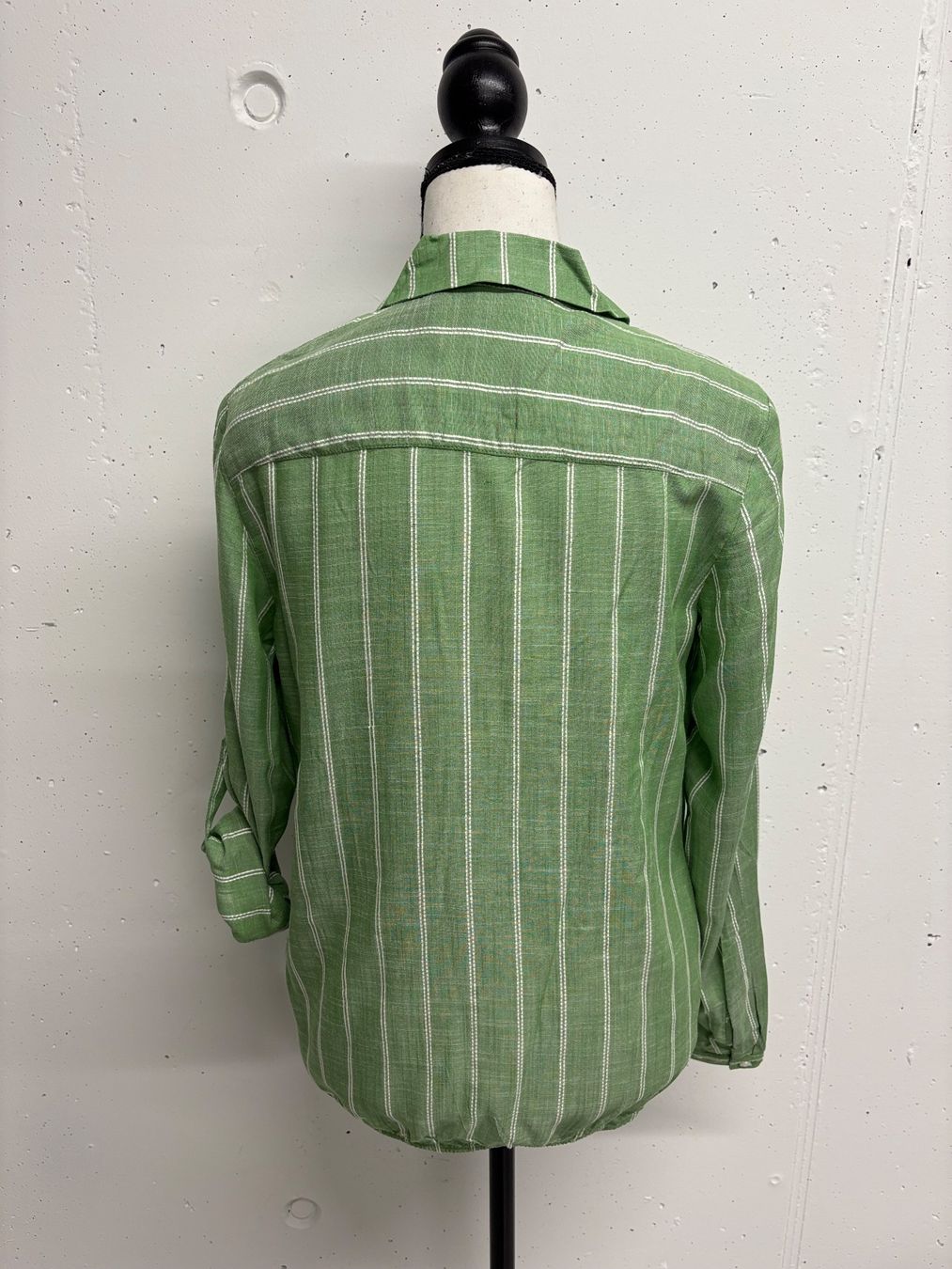 Tom Tailor Camicette: Tom Tailor Bluse Gr. 34 grün weiss gestreift – Nuovo (secondo la descrizione) da Regensdorf venduto da secondchancefashion 2