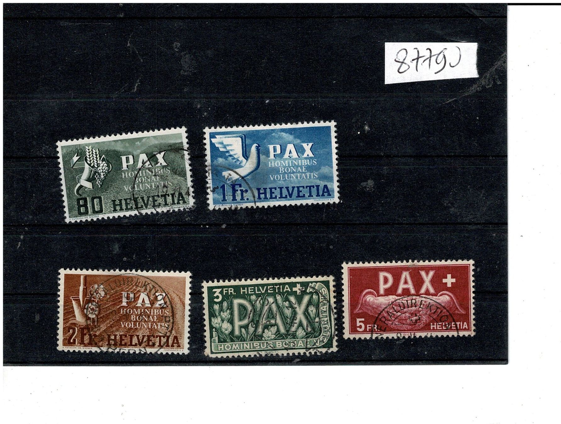 Tutti i francobolli: PAX 269-273 gest. – Usato da Lausanne venduto da Whorvath