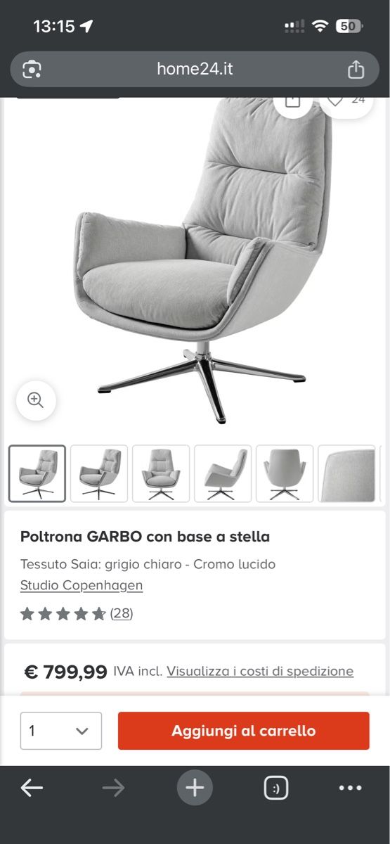 Micasa Poltrone: Sessel armchair chrome grey  – Usato da Zürich venduto da ali_tzl5 3