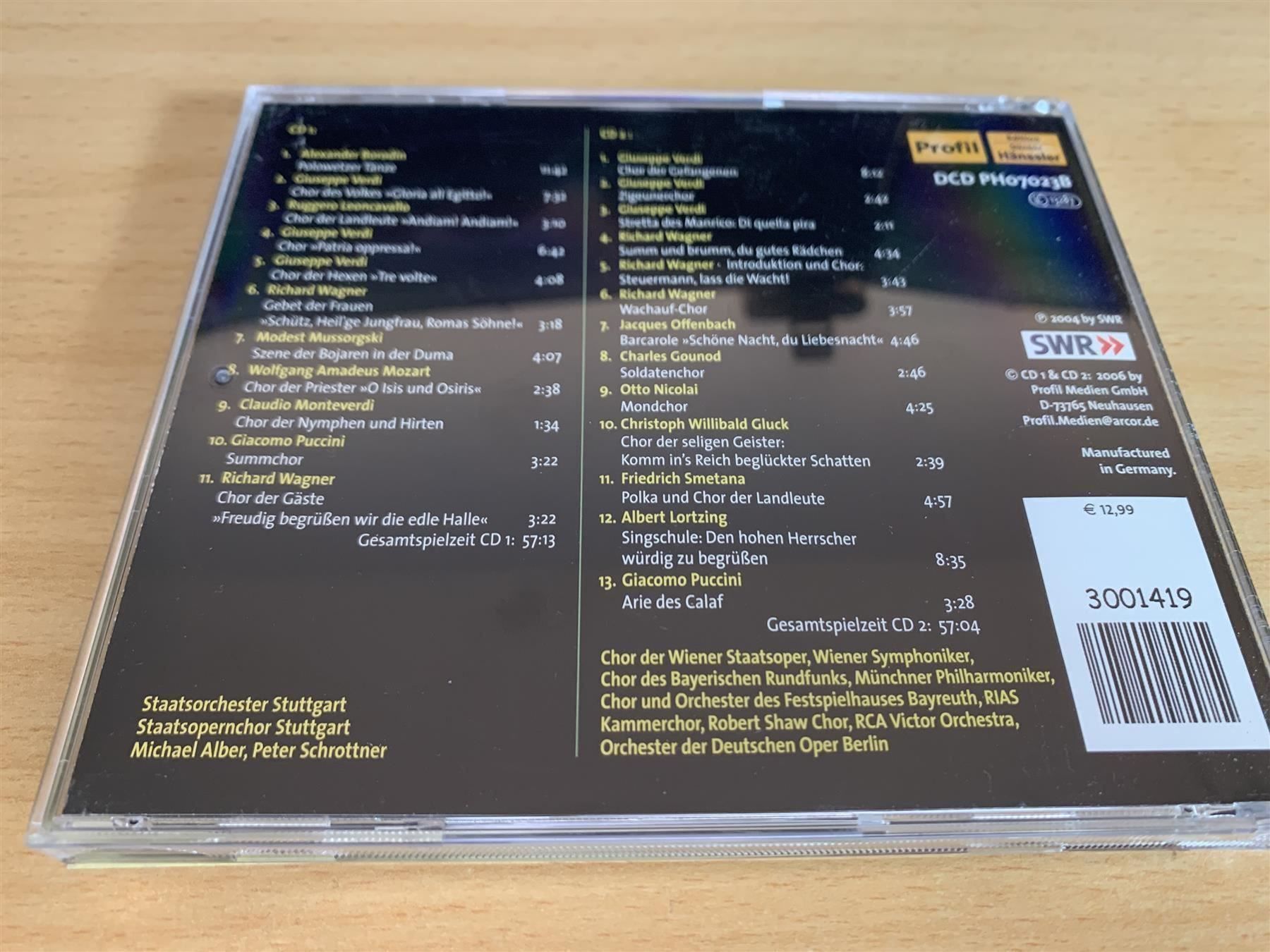 CD: Die Großen Opernchöre - 2 CD – Usato da Rikon im Tösstal venduto da Alpenmutz 1