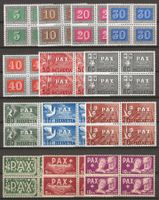 1945 : Pax Serie im Viererblock, einwandfrei postfrisch **