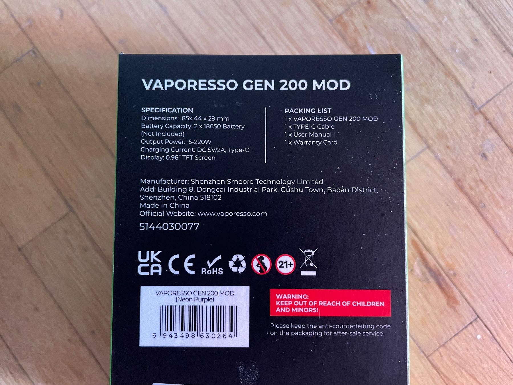Vaporesso Sonstige Tabakwaren: VAPORESSO GEN 200 MOD – Neu (gemäss Beschreibung) aus Egg b. Zürich von underworld 1