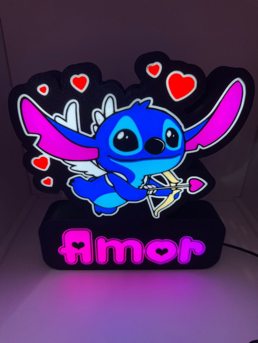 Lampade: Lightbox lampe led STITCH RGB – Nuovo (secondo la descrizione) da Vicques venduto da PAMB3D 8