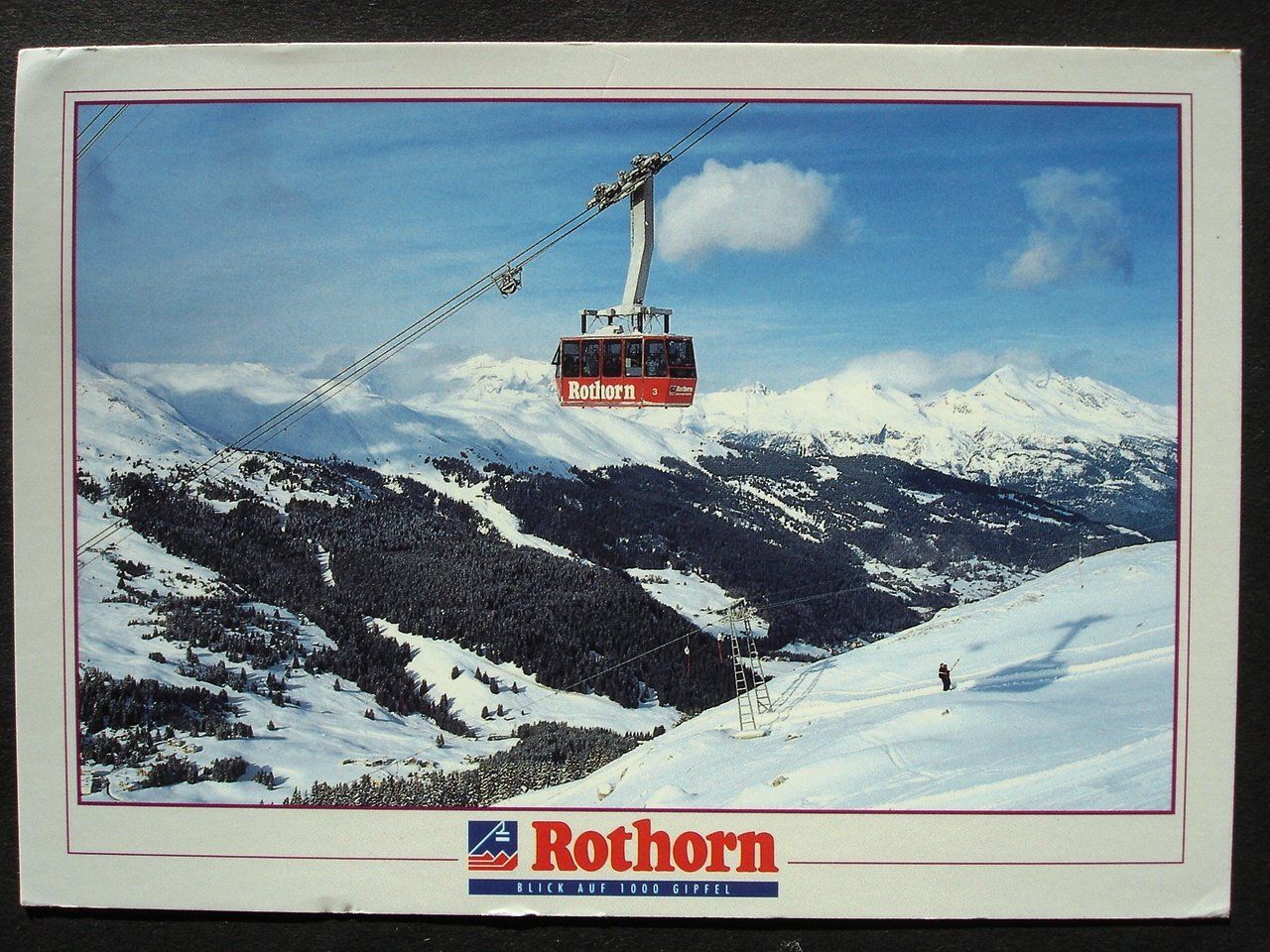 Cartoline postali: LENZERHEIDE-VALBELLA Rothornbahn obere Sektion – Usato da Jona venduto da philajona