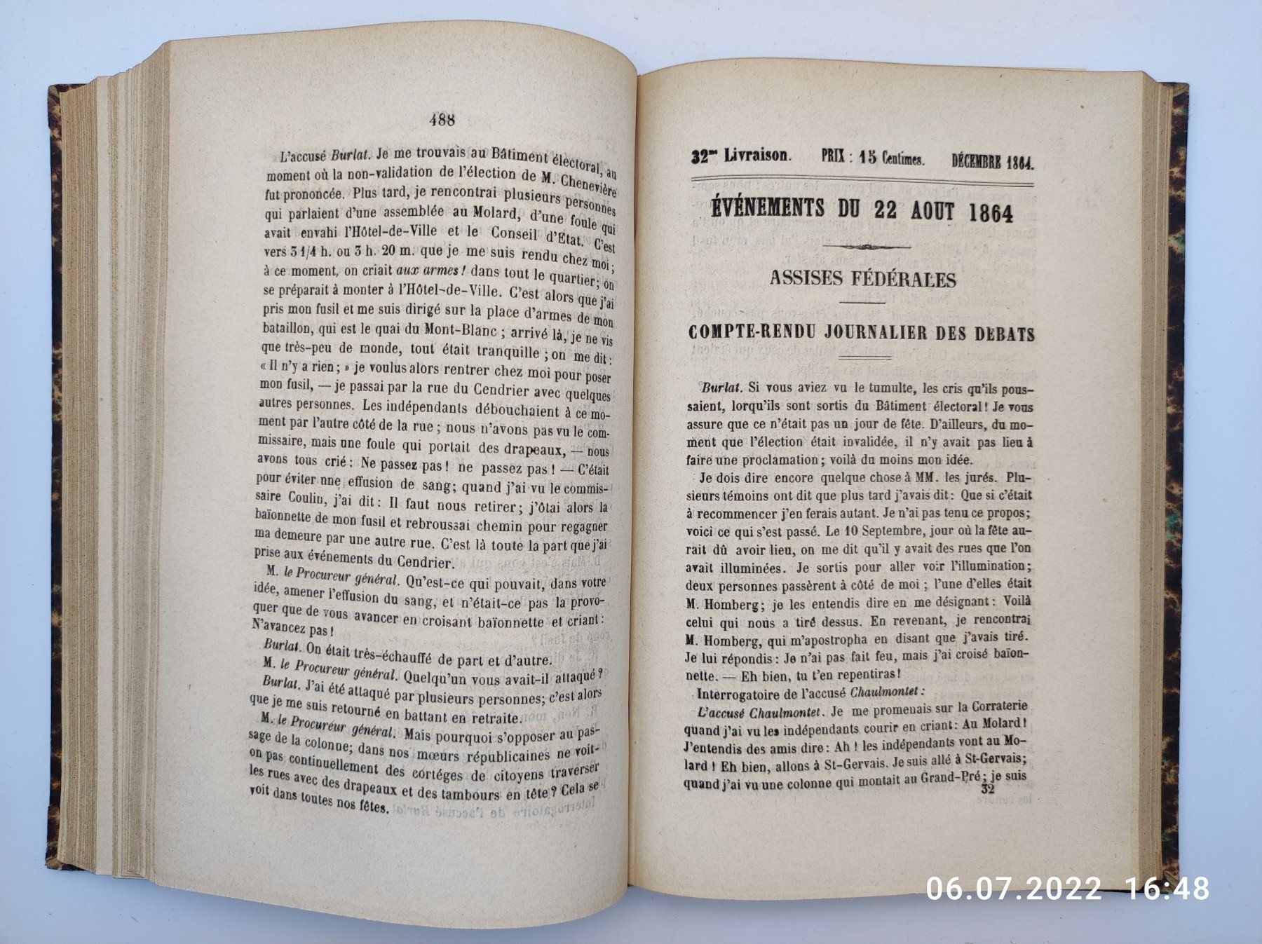 Libri: ANKLAGESCHRIFT - GENF 1864 – Usato da Goldach venduto da Gaip 4