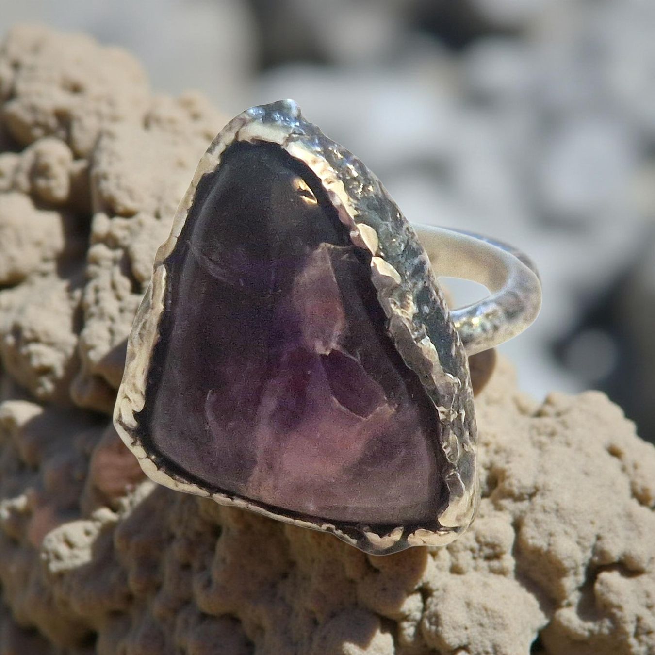 Anelli: Statement-Ring Silber & Amethyst, Gr. 62,5 – Nuovo e nell'imballaggio originale da Aarau venduto da Schmuckhoehle_MD 6