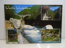 Postkarte Valle Verzasca Tessin Brücke Fluss CHF 1.10