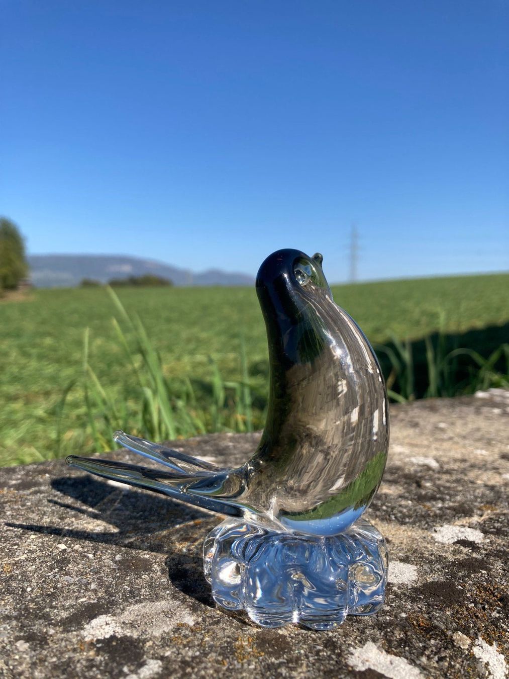 Statuette: VINTAGE   SCHWALBE  VOGEL  KRISTALLGLAS  HANDARBEIT – Usato da Subingen venduto da ArtBead 1