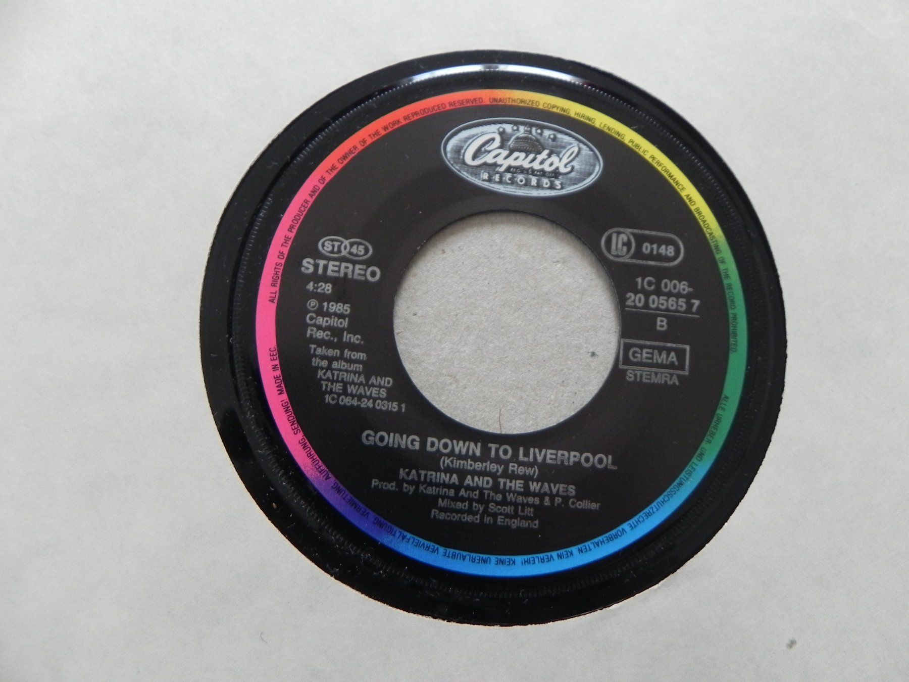 Schallplatten: Single Pop Band Katrin & the Waves 1985 Walking on Sunshine – Gebraucht aus Siebnen von krimsie 3