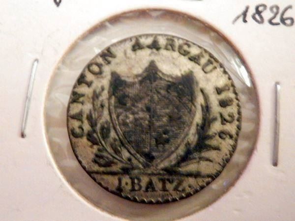 Alle Münzen: Aargau 1826, Batzen, ss+ – Antik aus Ueberstorf von dinbau 1