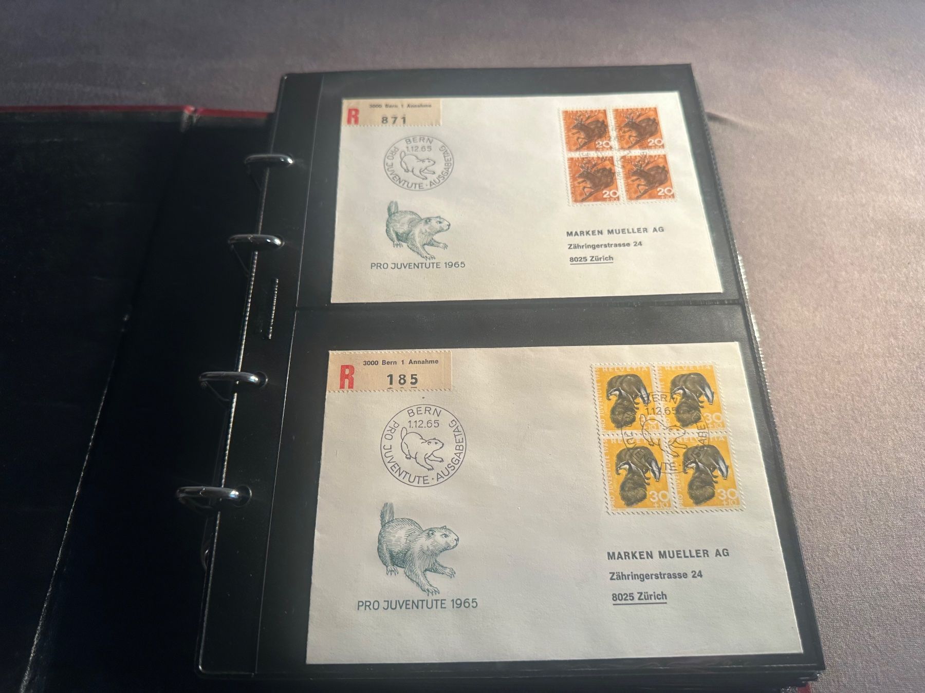 Tutti i francobolli: Sammlung Pro Juventute ab 1965 Briefe, FDC Schweiz – Usato da Stettfurt venduto da 2442 1