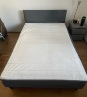 Boxspringbett SÄBOVIK von IKEA grau inkl. Matratze + Topper