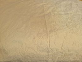 Tischdecke Jacquard creme, neuwertig, 170x220cm