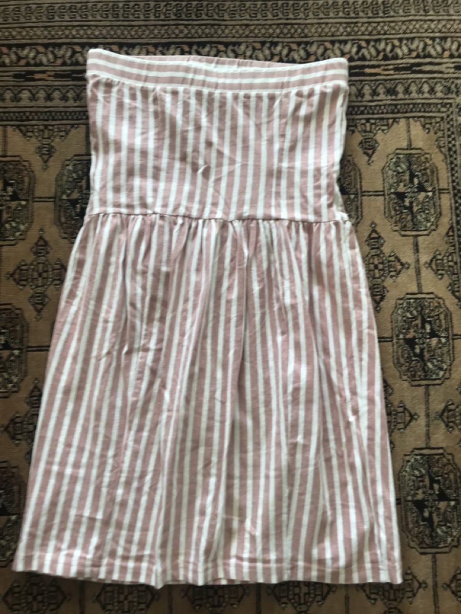 Vila Vestiti: Rosa Weiss gestreiftes Sommerkleid – Usato da Locarno venduto da Ery02 2