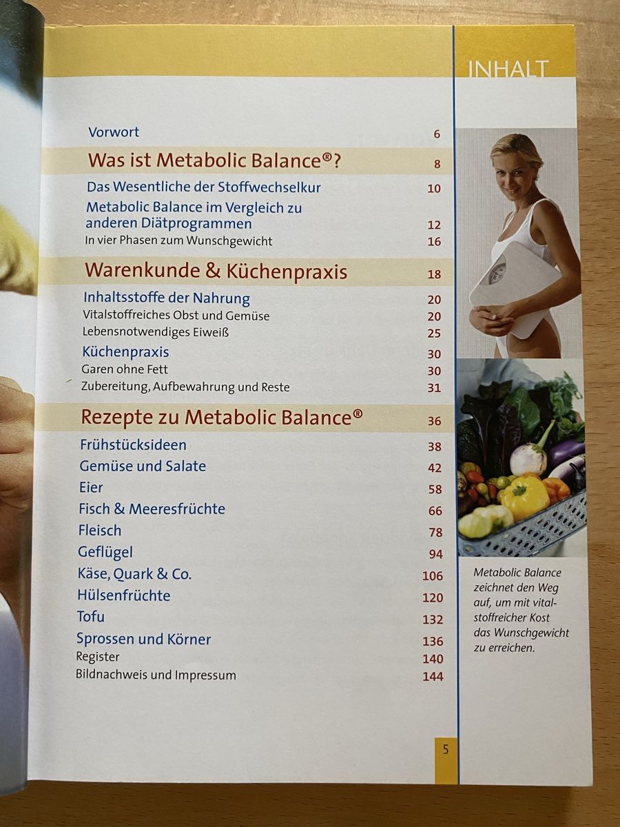 Libri: Metabolic Balance  Das Kochbuch - Dr. med. Wolf Funfack – Usato da Schwarzenburg venduto da Michellu 6