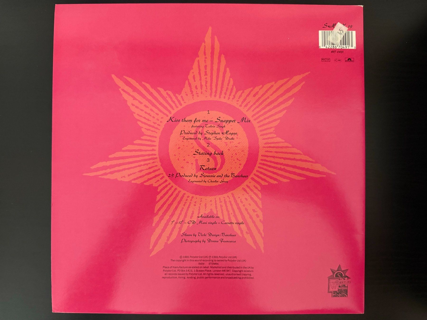 Siouxsie And The Banshees – Kiss Them For Me [12" UK 1991] (Gebraucht ...