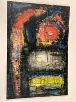 Erwin Stählin 1968 (1901-1970) abstraktes Gemälde signiert