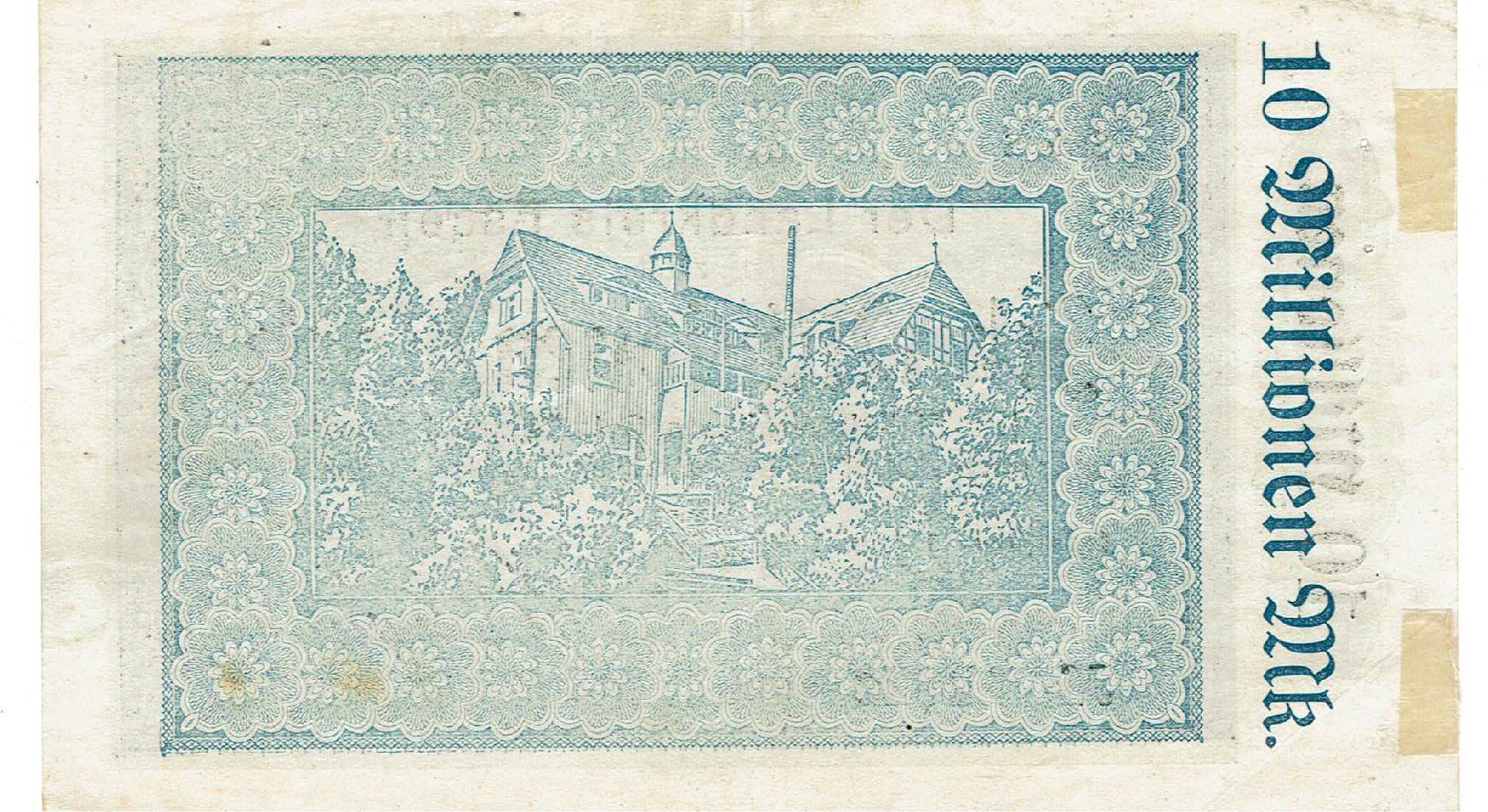 Banconote: Essen 10 Mil.Mark Serie E 15.08.1923 VZ-VZ+ – Usato da Steffisburg venduto da ber_8htf 1