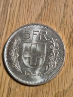 5 Franken 1954 - Silber - Top-Stück!