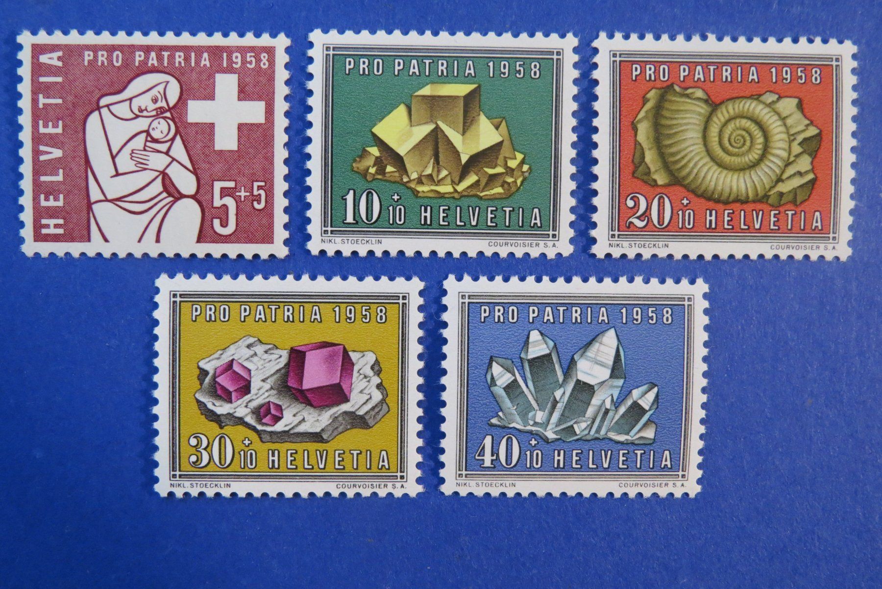 Tutti i francobolli: Serie Pro Patria 1958 postfrisch **,  - SBK: 10.-. – Nuovo (secondo la descrizione) da Brunnen venduto da Kumari