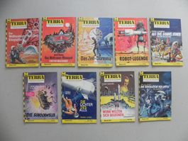 9 SF Terra Utopische Romane 1.Auflage vor 1965 ab Nr.405