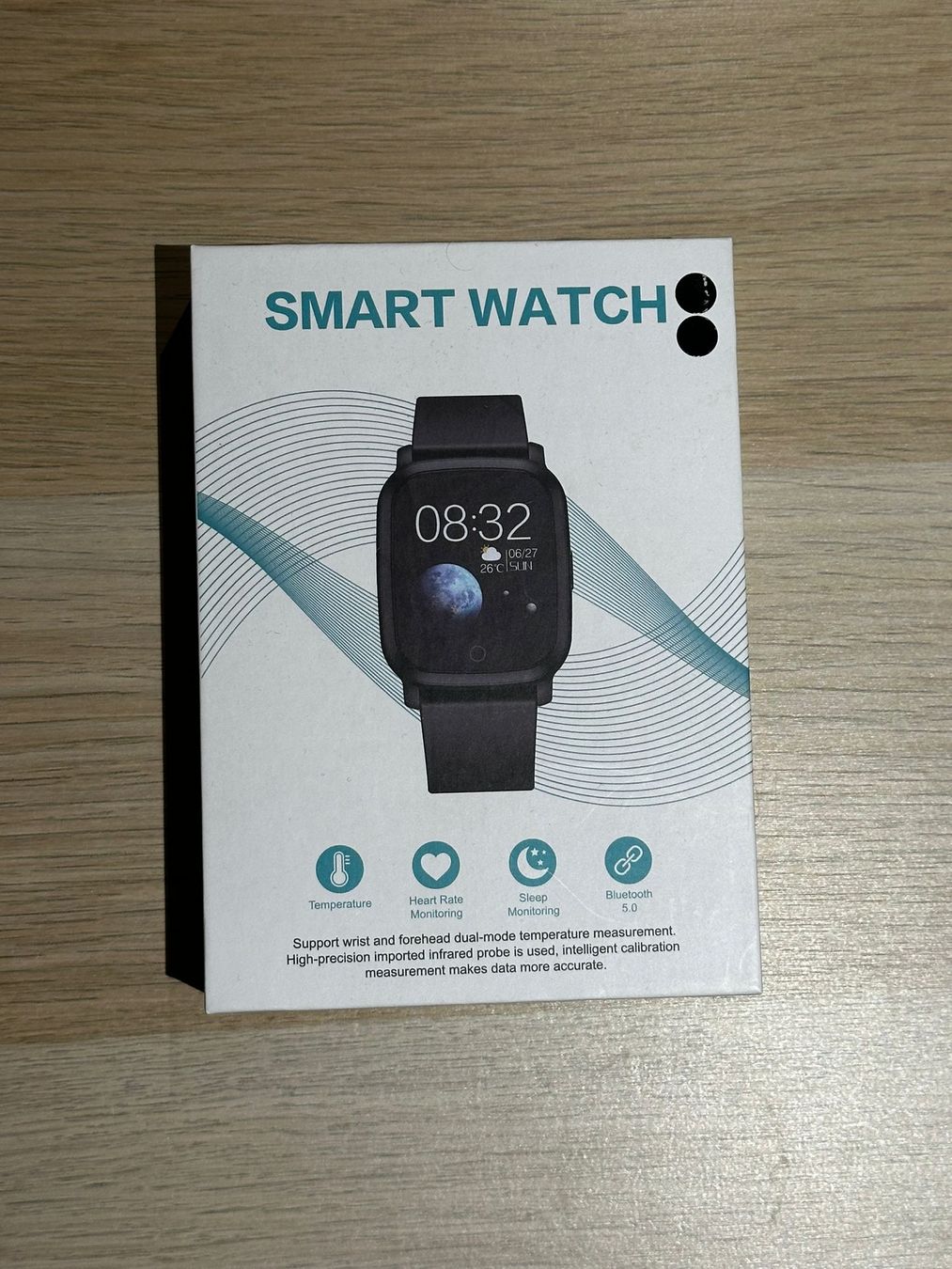 Smartwatch: Smartwatch mit Temperatur- und Herzfrequenzmessung – Nuovo (secondo la descrizione) da Leibstadt venduto da tho_l56l 1